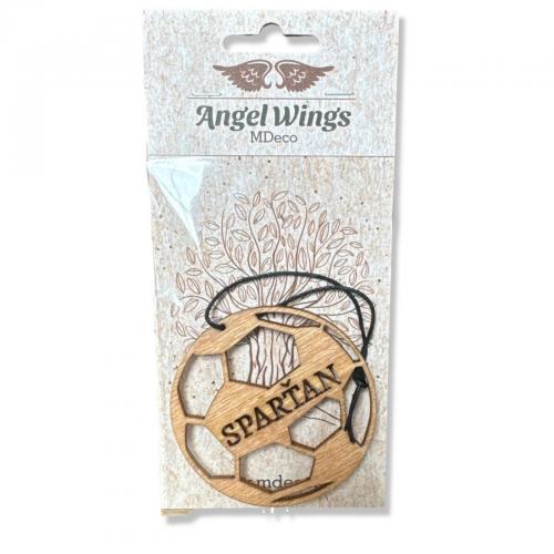 Dřevěná vůně 17x8cm angel wings - Míč Sparťan