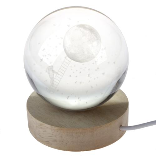 Křišťálová koule LED na podstavci 10cm vesmír - DKDEK23021