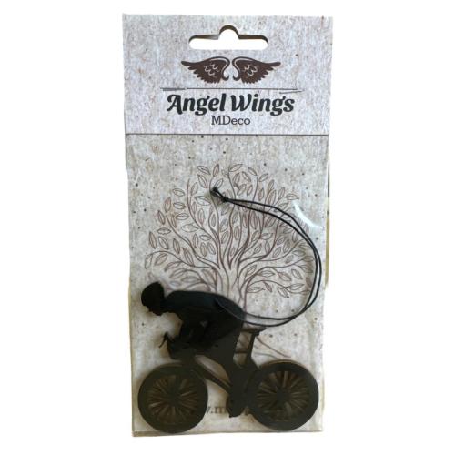 Dřevěná vůně 17x8cm angel wings černá - Cyklista