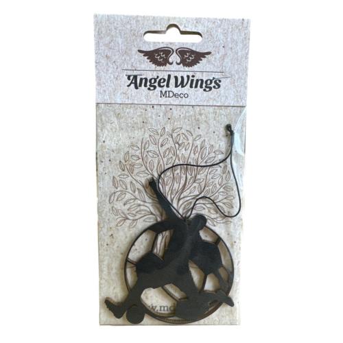 Dřevěná vůně 17x8cm angel wings černá - Fotbalista